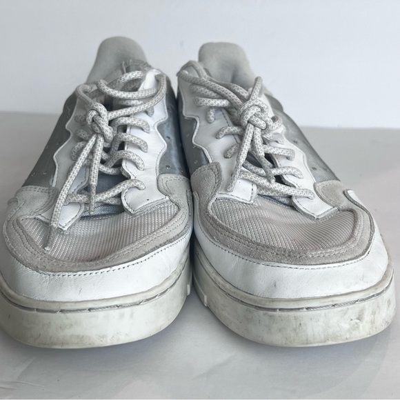 Adidas Mena Supercourt White leather Scarlet Suede Mesh Discontinued Size 12 ➡️ - Picture 7 of 9